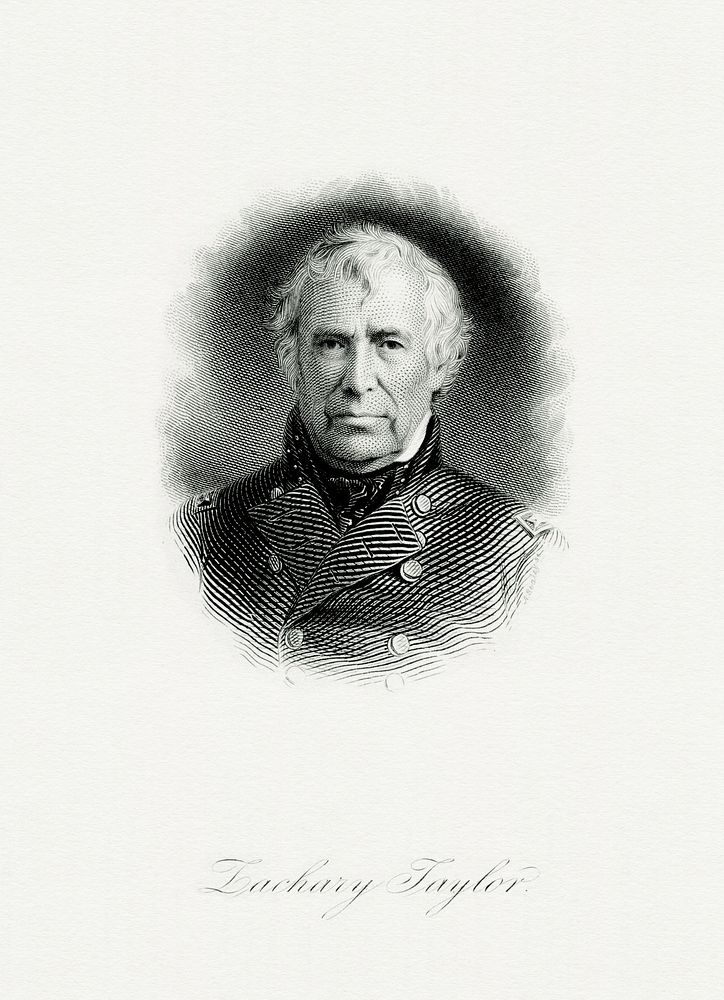 Engraved BEP portrait of U.S. President Zachary Taylor