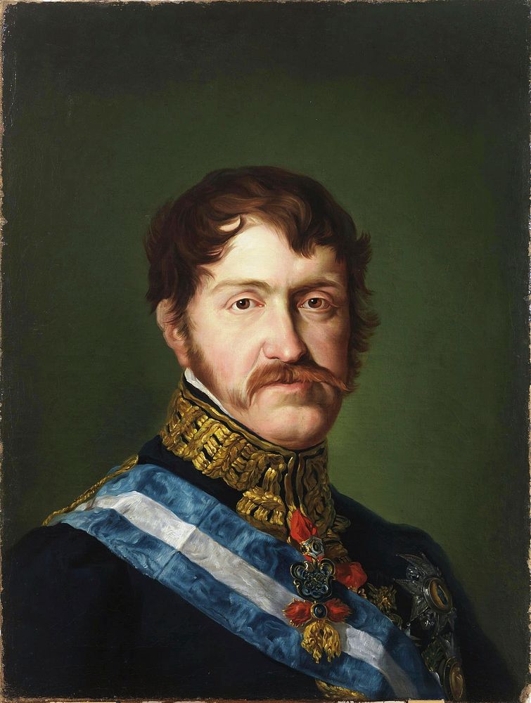 Español: Retrato del infante Carlos María Isidro de Borbón (1788-1855), con uniforme de capitán general y portando varias…