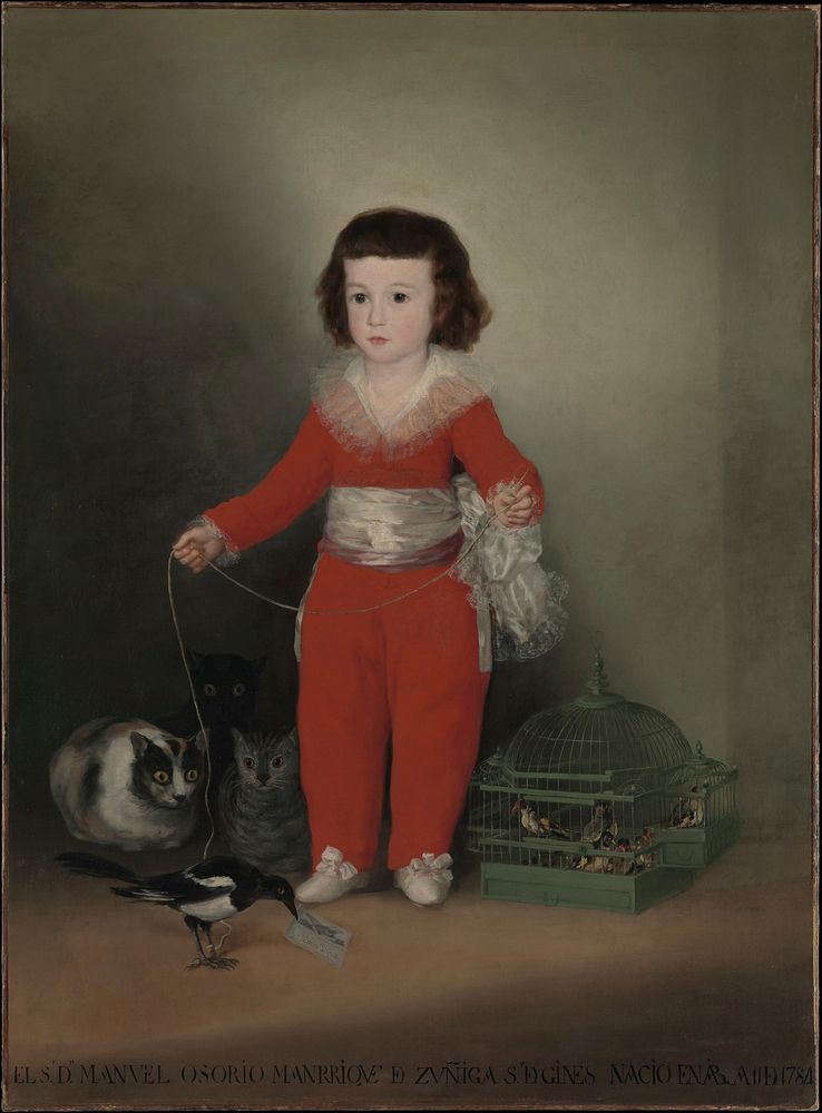 In this portrait, the sitter is the son of the Count and Countess of Altamira. In a splendid red costume, he is shown…