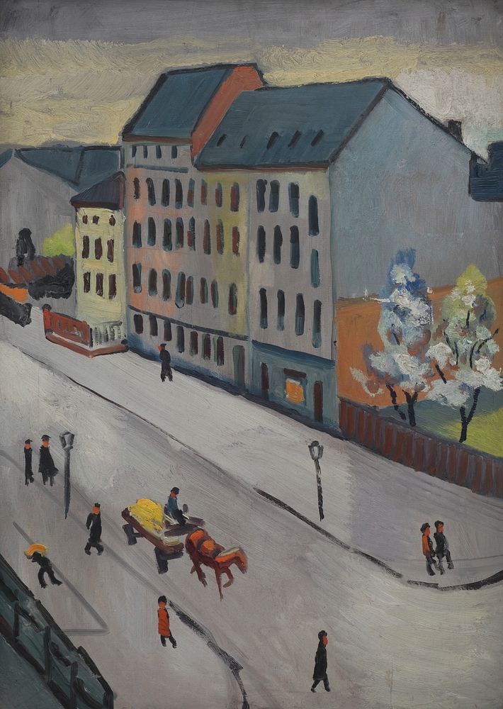 August Macke - Our street in grey, 1911