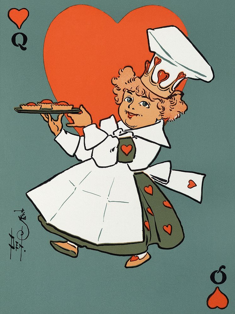 The Queen of Hearts, from a 1901 edition of Mother Goose, New York: McClure, Phillips, 1901.