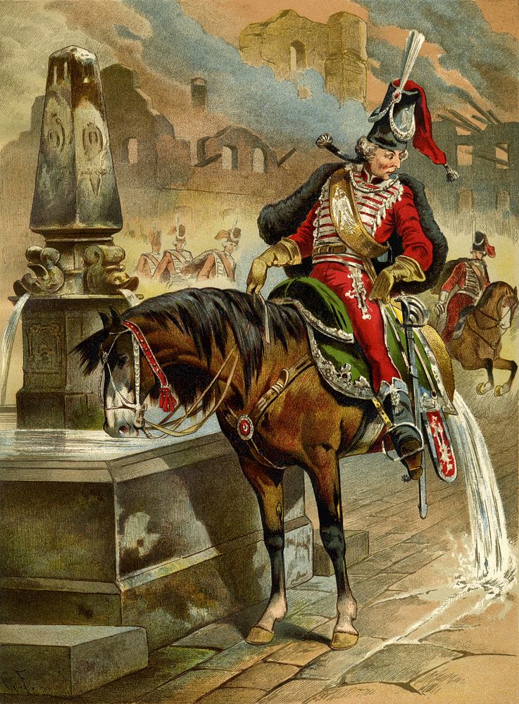 Pic. 4. Baron Münchhausen with a half-horse.