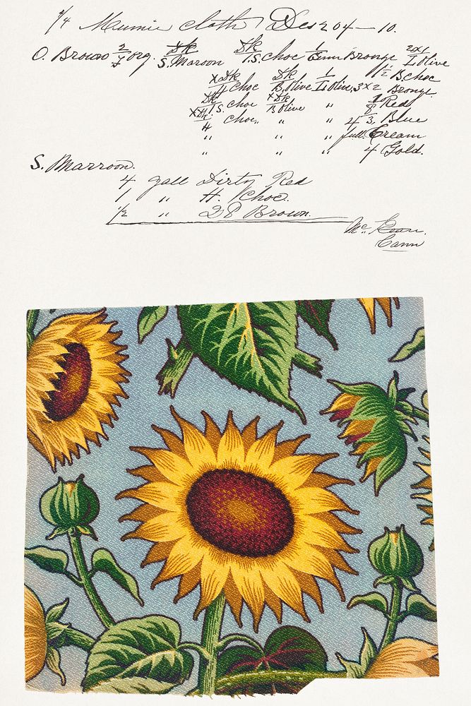 Floral patterns (ca. 1882–1883). Original from Smithsonian Institution. Digitally enhanced by rawpixel.