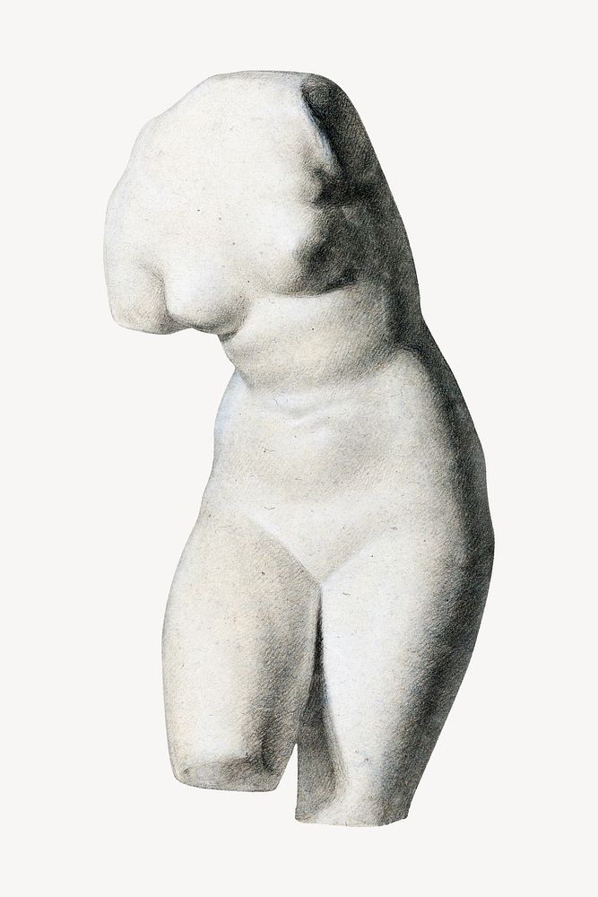 Female torso from plaster cast  psd