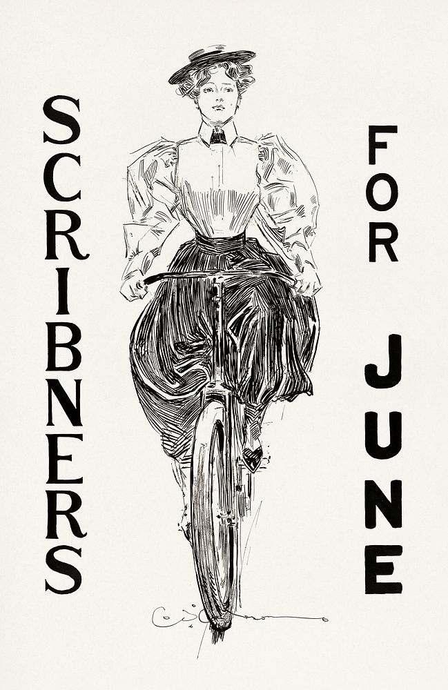 Scribner's for June (1895) by Charles Dana Gibson. Original from the Library of Congress. Digitally enhanced by rawpixel.