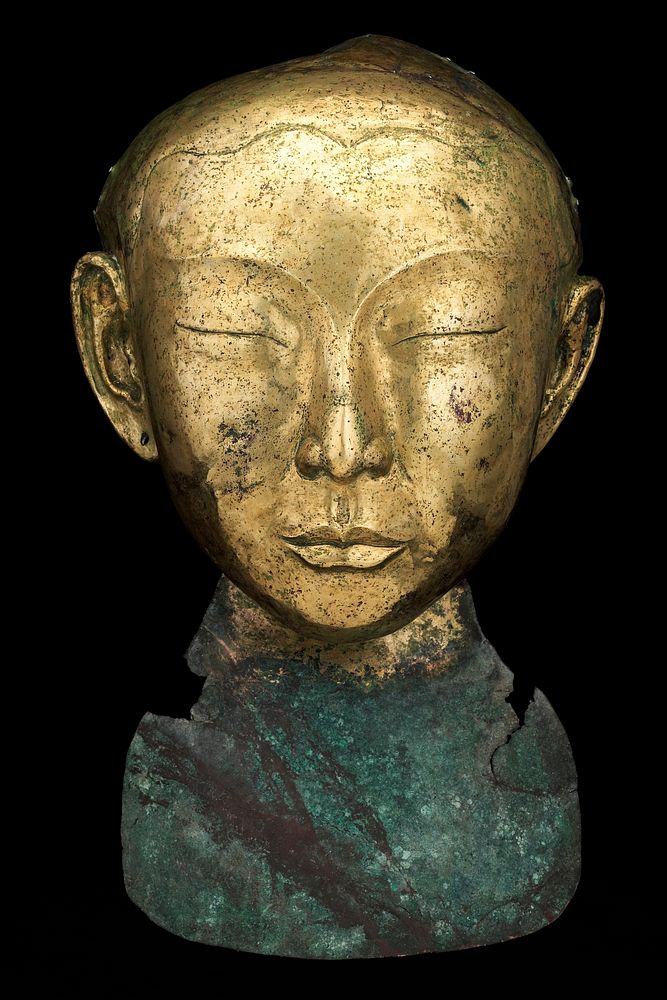 Funerary Mask of a Young Woman (916-1125). Original from The Minneapolis Institute of Art. Digitally enhanced by rawpixel.