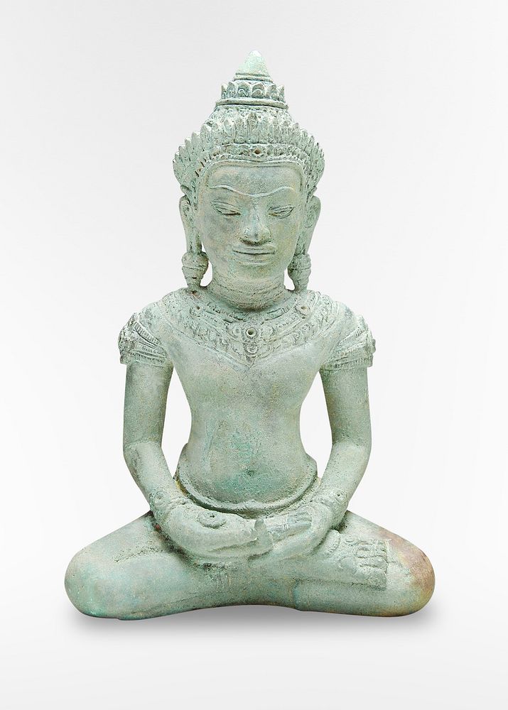 Seated Buddha with hands in lap 11th century. Original from The Minneapolis Institute of Art. Digitally enhanced by rawpixel.