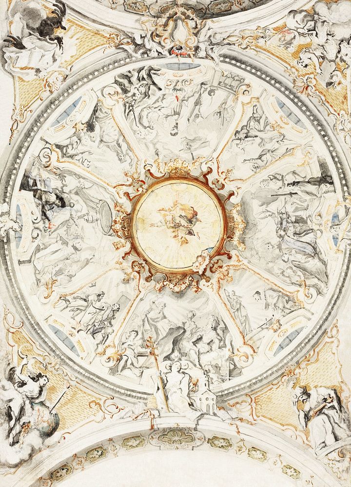The Life of Ignatius Loyola's ceiling (1748&ndash;1749) by Egid Quirin Asam. Original from The National Gallery of Art.…