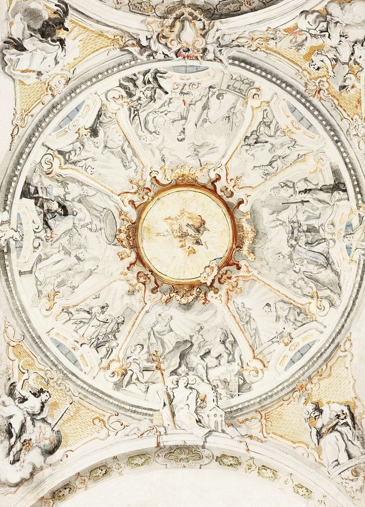 The Life of Ignatius Loyola's ceiling (1748–1749) by Egid Quirin Asam. Original from The National Gallery of Art. Digitally…