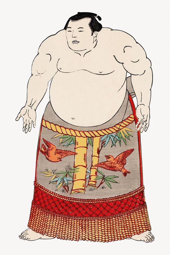 Sumo wrestler.   Remastered by rawpixel. 