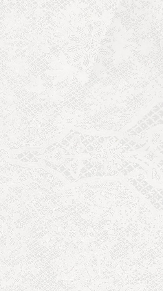 White phone wallpaper, lace paper design 
