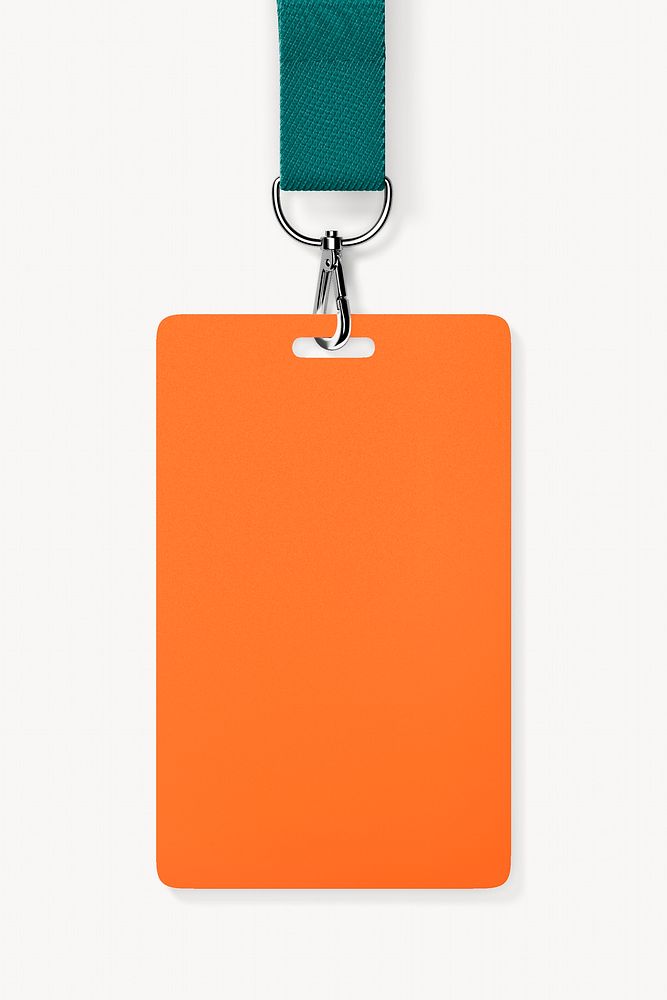 ID card, orange 3D rendering design