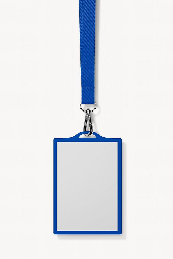ID card holder, blue 3D rendering design