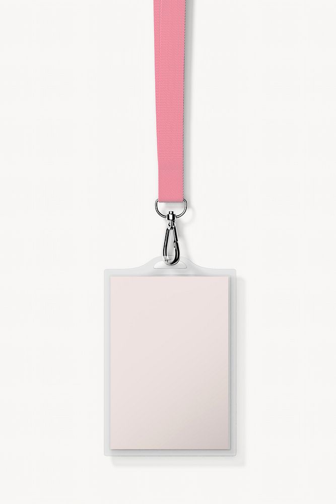 ID card holder, pink 3D rendering design