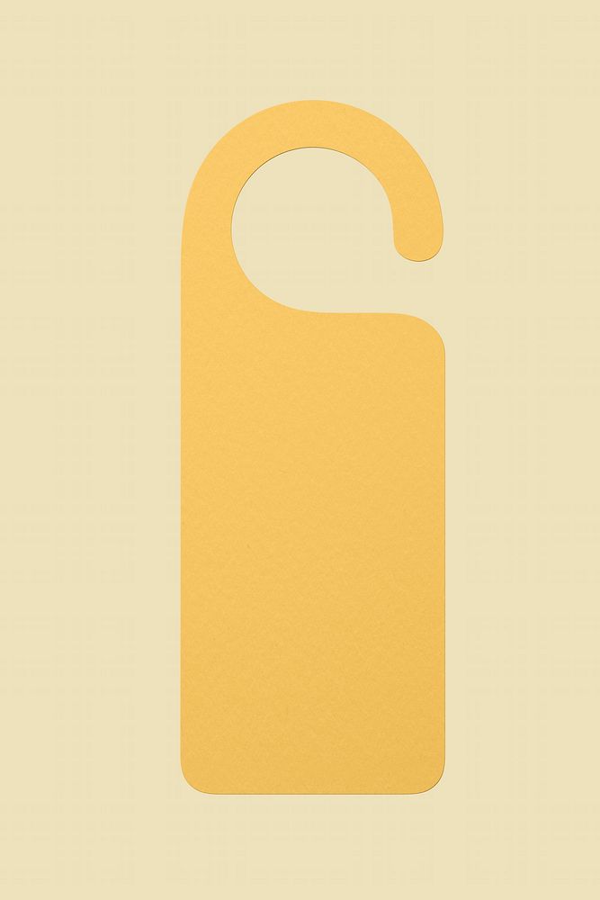 Door hanger, yellow 3D design