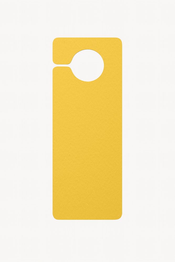 Door tag, yellow 3D design