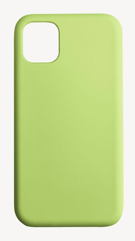 Green iPhone case, smartphone accessory with blank space