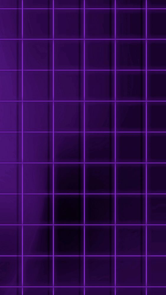 Purple mobile wallpaper, retro wireframe pattern