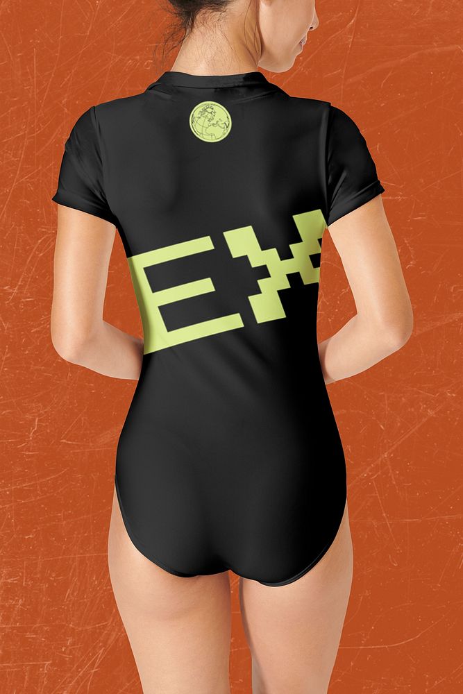 Swimsuit mockup, Summer women's apparel psd