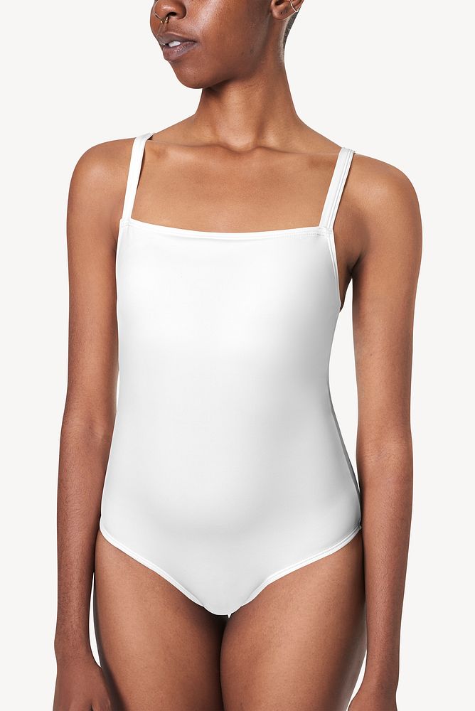 White bodysuit, Summer apparel with design space