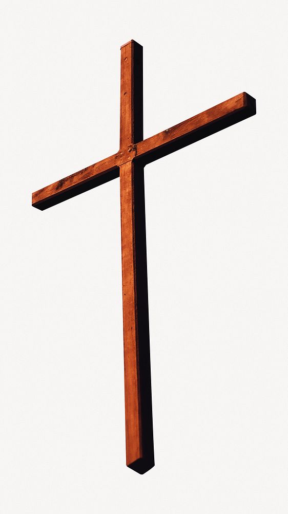 Christian cross, isolated religious image psd