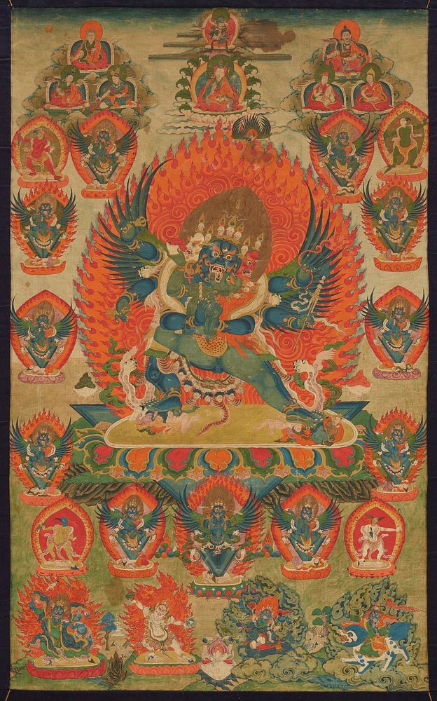 Thangka of Vajrakila and Diptachakra during late 19th century painting in high resolution. Original from the Minneapolis…