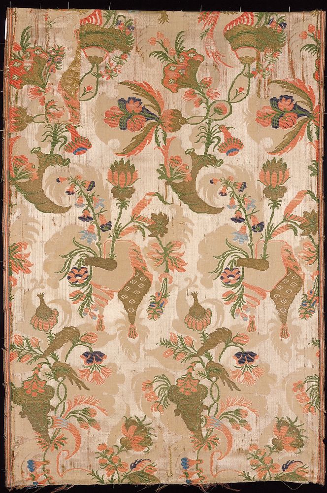 Panel (ca. 1703) textile in high resolution. Original from the Minneapolis Institute of Art. Digitally enhanced by…