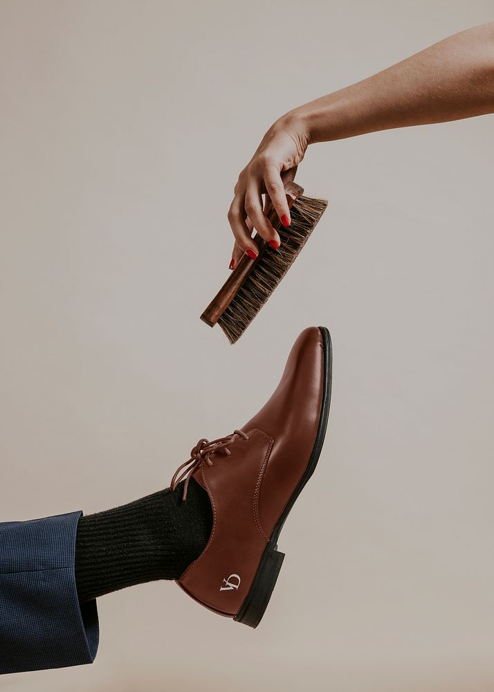 Leather shoe mockup, men's fashion shoot psd