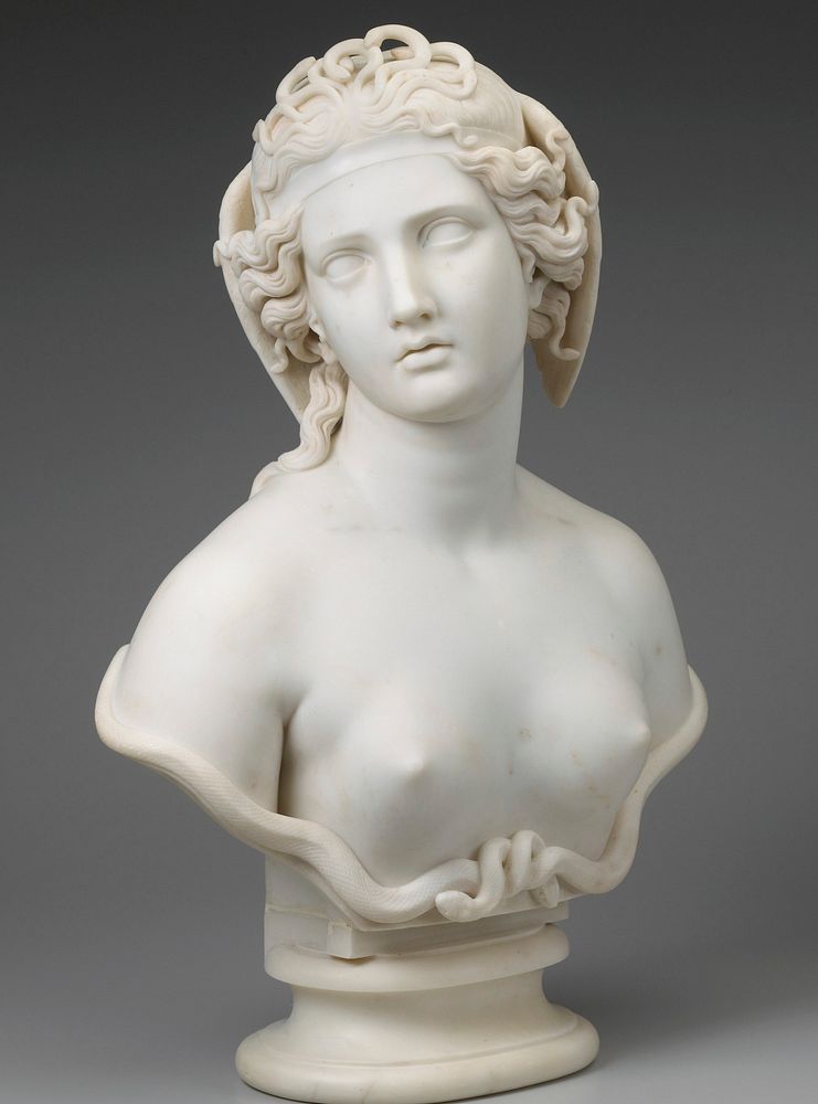 Medusa (ca. 1854) sculpture in high resolution by Harriet Goodhue Hosmer. Original from the Minneapolis Institute of Art.…