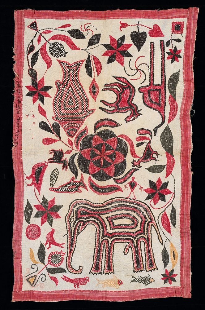 Kantha Cloth during 20th century textile in high resolution. Original from the Minneapolis Institute of Art. Digitally…