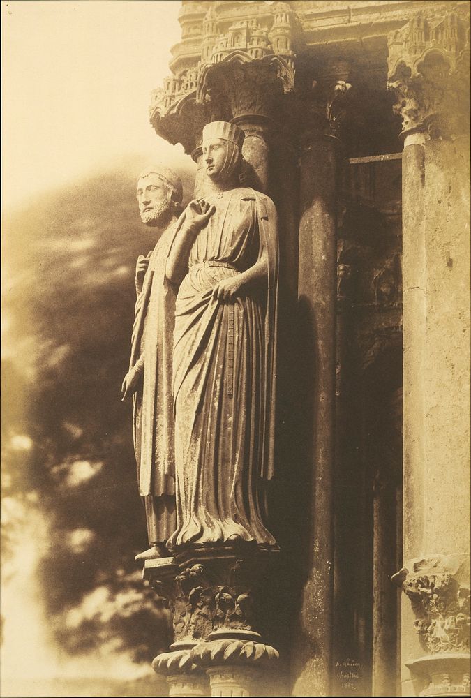 Large Figures on the North Porch, Chartres Cathedral by Henri-Jean-Louis Le Secq