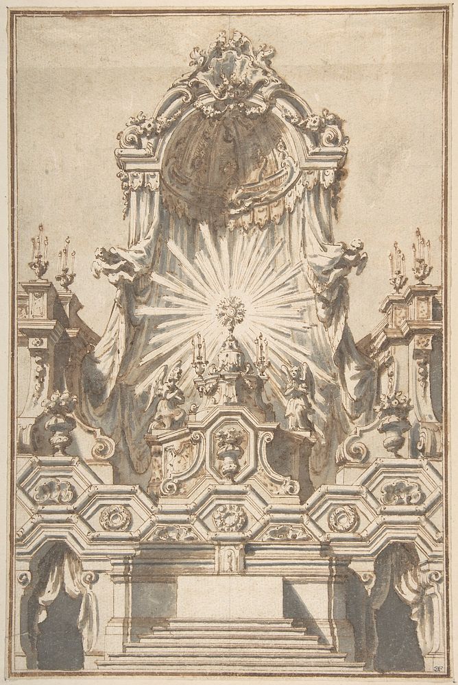 Framed Design for an Altar by Giuseppe Galli Bibiena