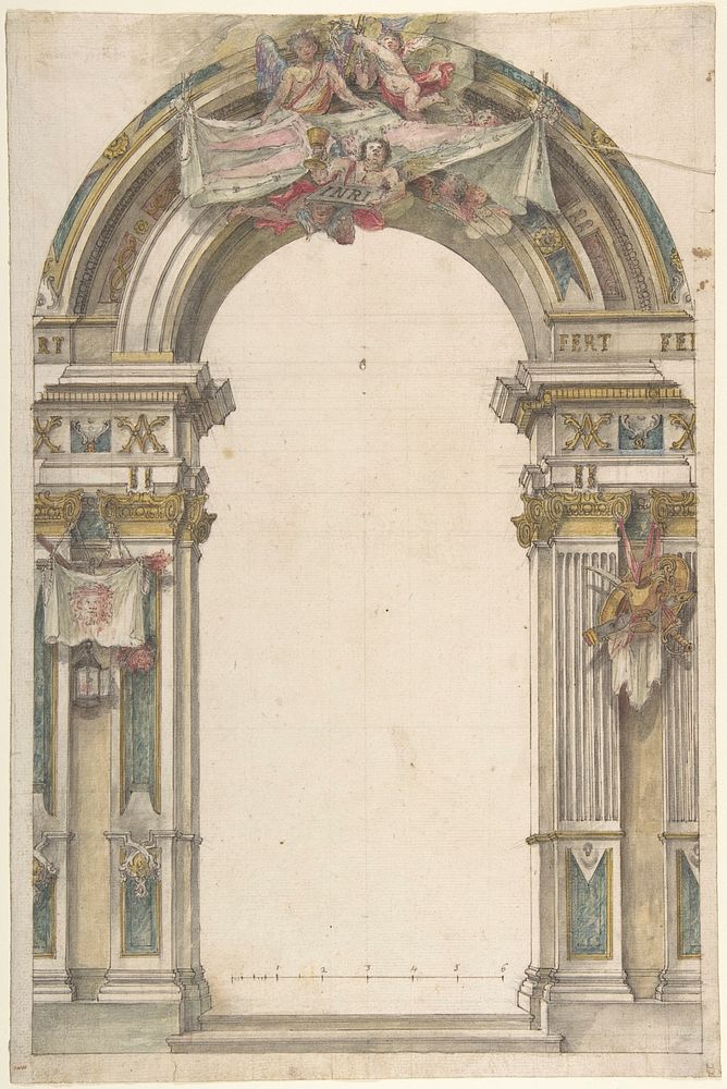 Design for the Entrance to a Chapel, Anonymous, Italian, Piedmontese, 18th century