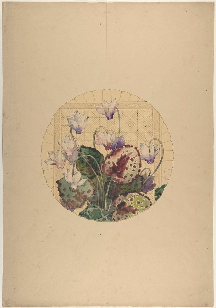 Design for a Plate with Cyclamens