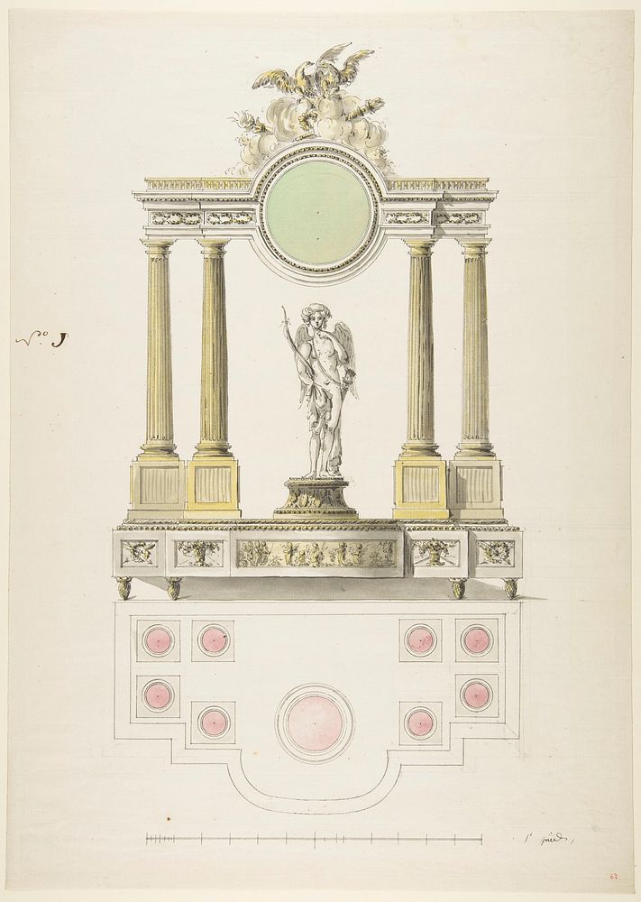 Design for a Clock, Anonymous, French, 19th century