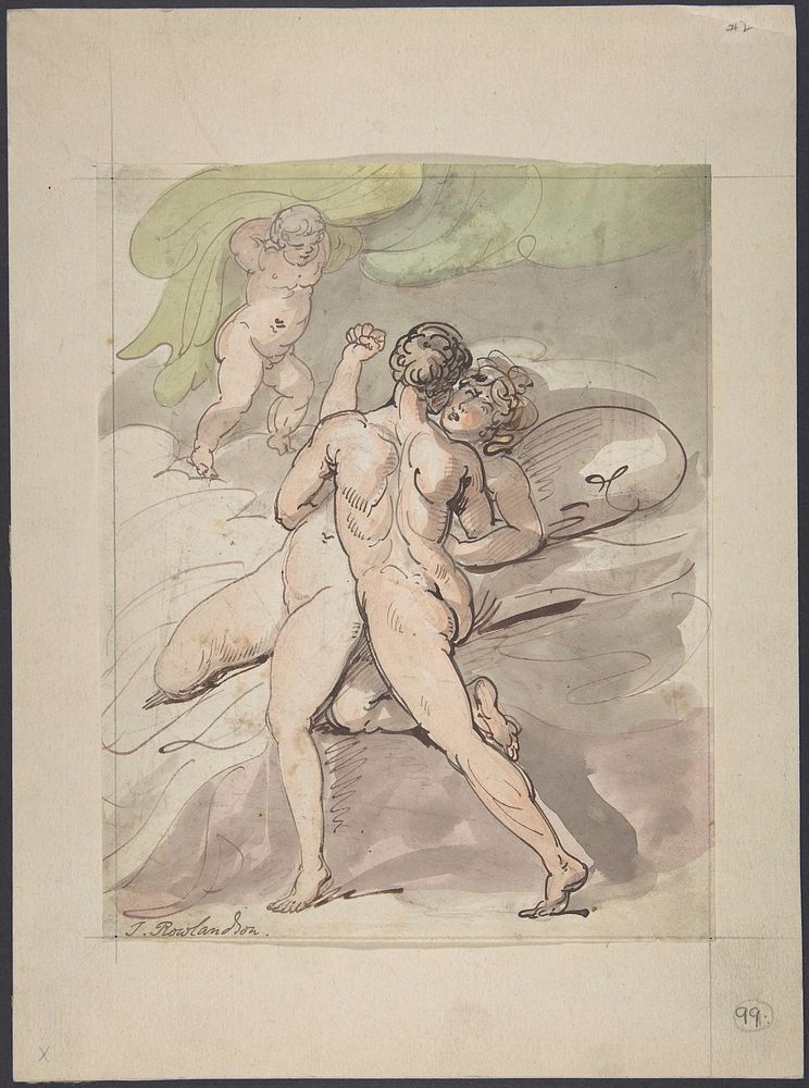 Nude Couple Embracing by William Blake