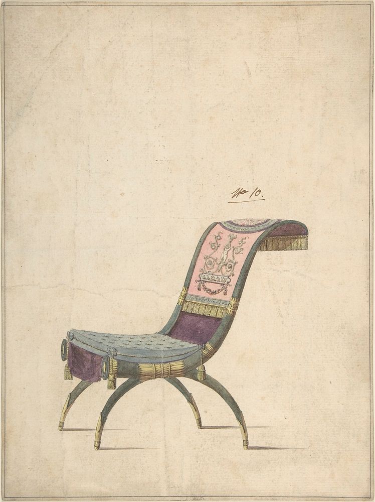 Design for an Empire Chair, Anonymous, French, 19th century