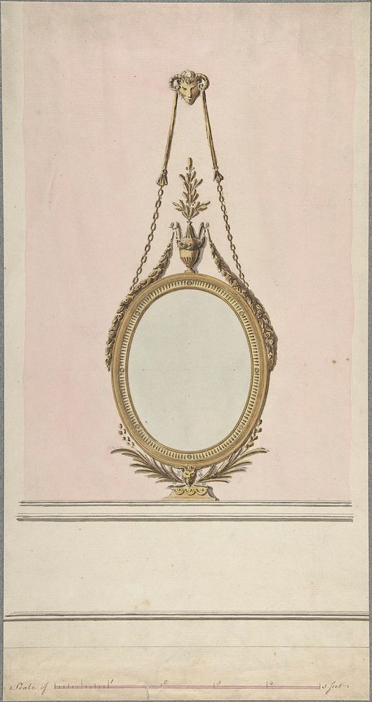 Design for an Oval Mirror by John Yenn