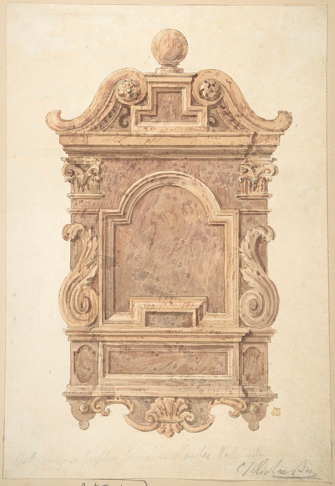 Oak Carving from Fireplace in the Jerusalem Chamber, Westminster by Charles James Richardson