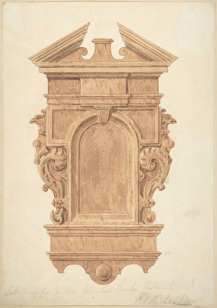 Design for Oak Carving, from the Fireplace, Jerusalem Chamber, Westminster 