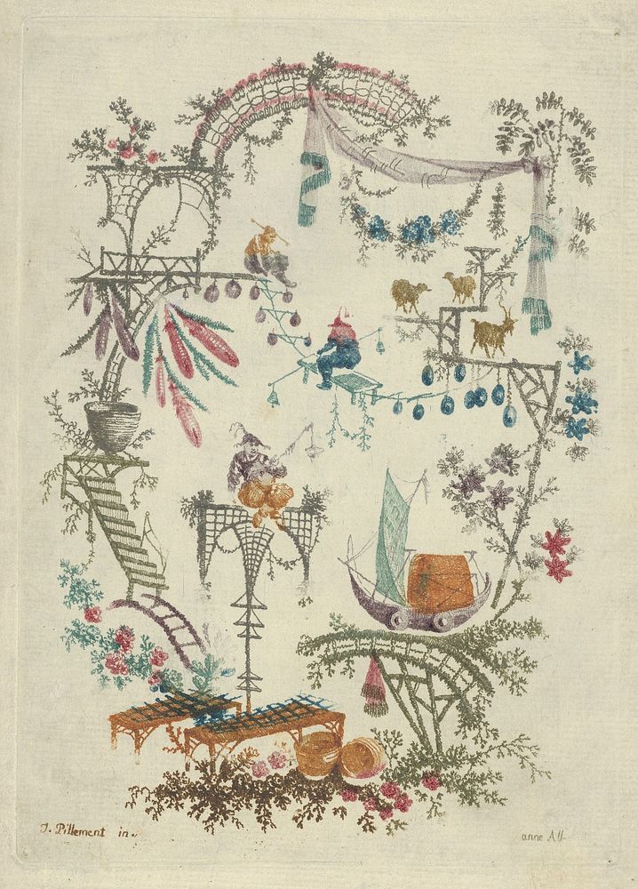 Chinoiserie from Nouvelle Suite de Cahiers Arabesques Chinois