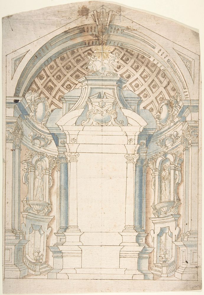 Project for the decoration of an Altar., Anonymous, Italian, Piedmontese, 18th century