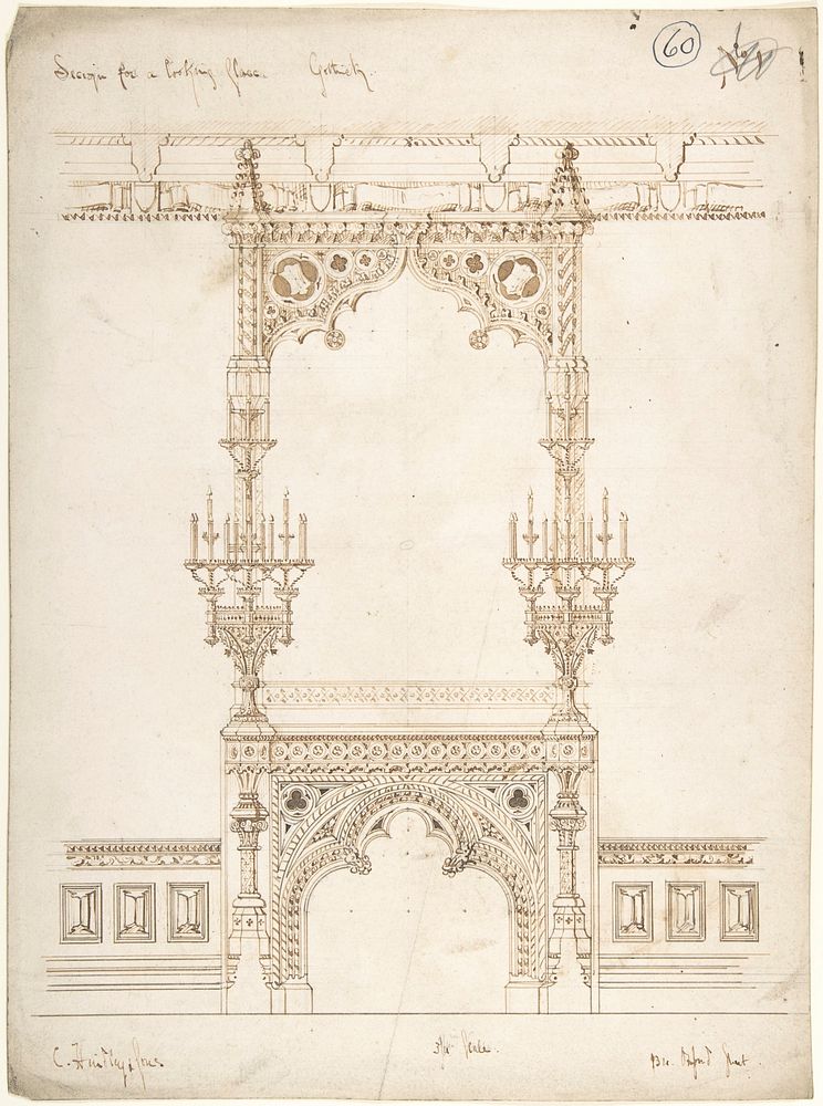 Design for a Gothic Mirror