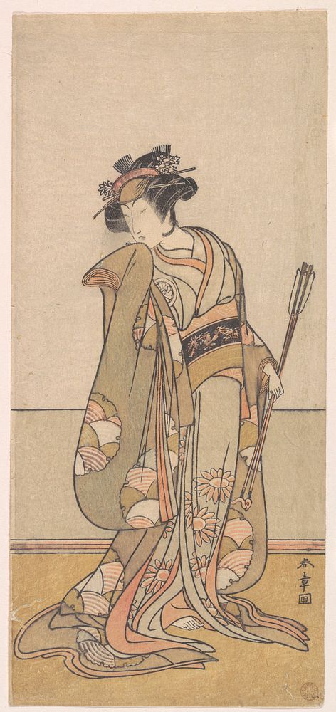 The Third Segawa Kikunojo as a Woman Walking Toward the Right