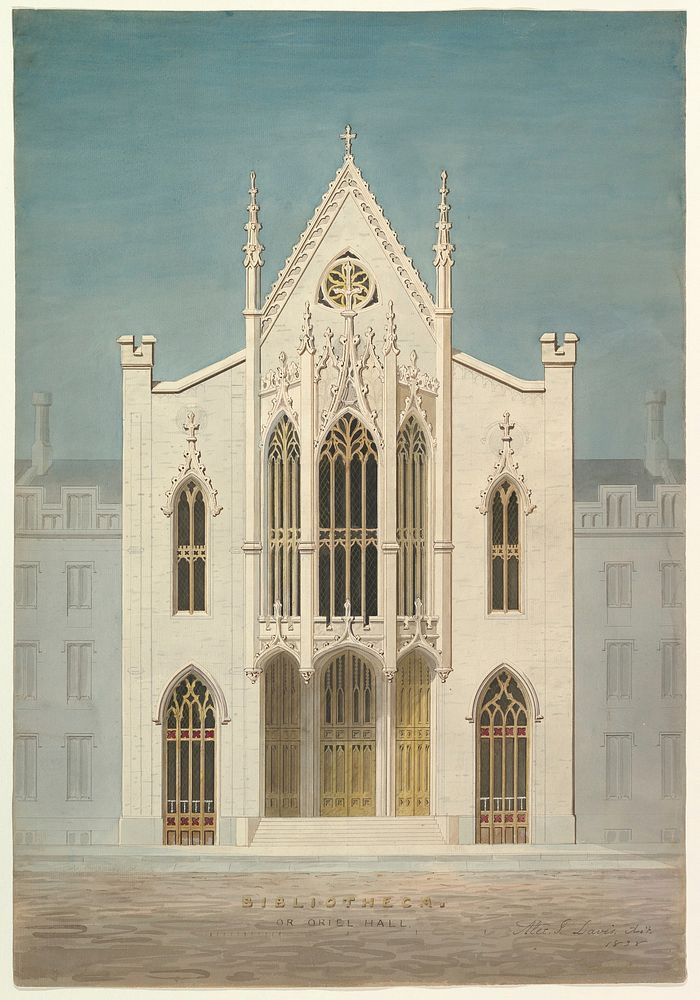 Study for a Library (front elevation)