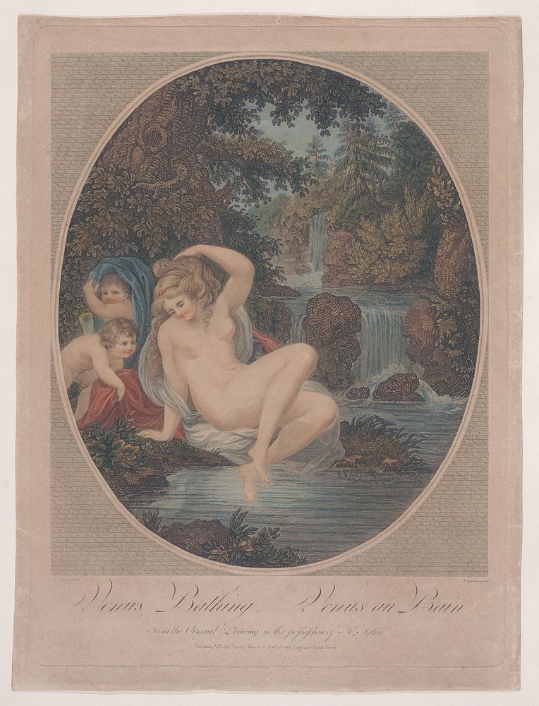 Venus Bathing by Francesco Bartolozzi (after Giovanni Battista Cipriani)