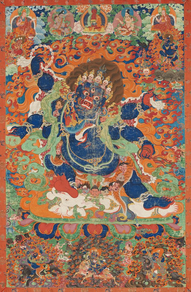 The Wrathful Protector Mahakala, Tantric Protective Form of Avalokiteshvara, Tibet
