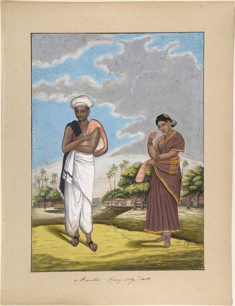 A Banker in Barry Selly Cast, from Indian Trades and Castes, Anonymous, Indian, 19th century