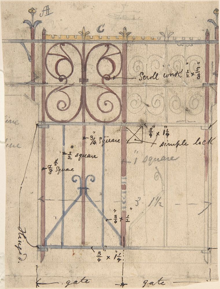 Design for a Church Gate, Richardson Ellson & Co.