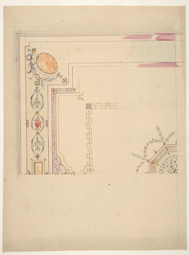 Design for a Ceiling by Jules Edmond Charles Lachaise and Eugène Pierre Gourdet